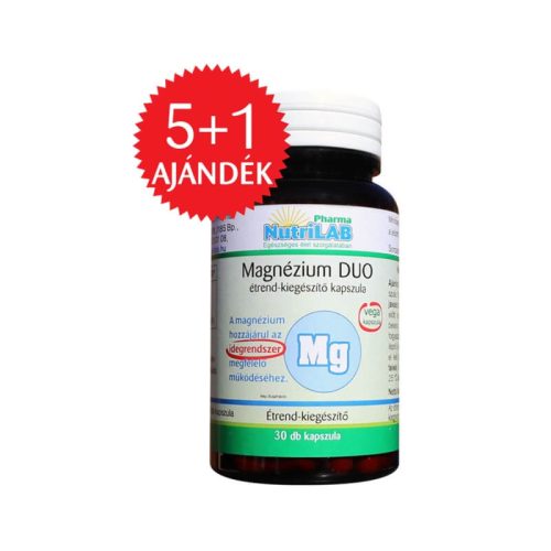 NutriLAB Magnézium Duo vega kapszula 30db - 5+1 AJÁNDÉK