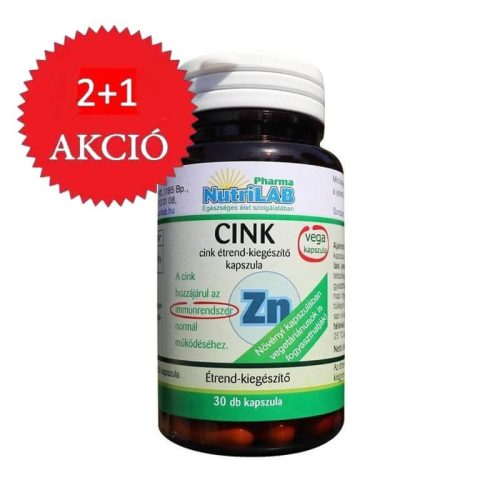 NutriLAB Cink vega kapszula 30db - 2+1 AJÁNDÉK