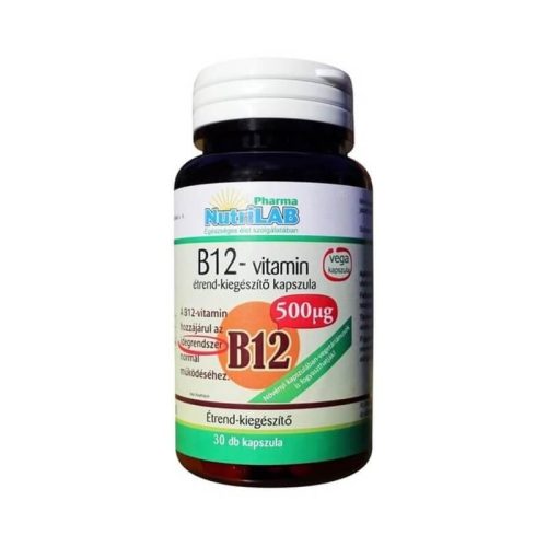 NutriLAB B12 vitamin vega kapszula 500 mg 30db