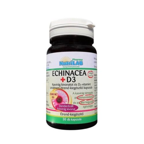 NutriLAB Echinacea +D3 vitamin vega kapszula 30db