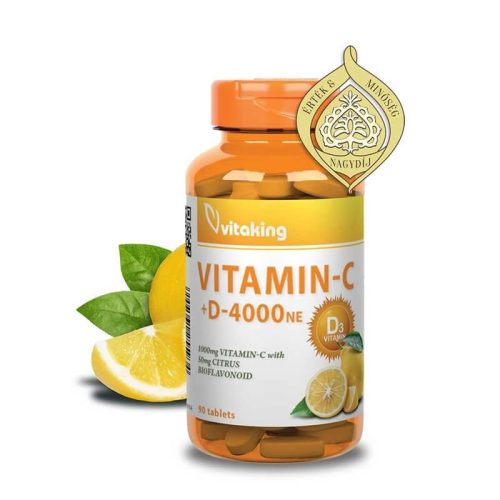 Vitaking C-Vitamin 1000 + D-Vitamin 4000 komplex  - 90 tabletta