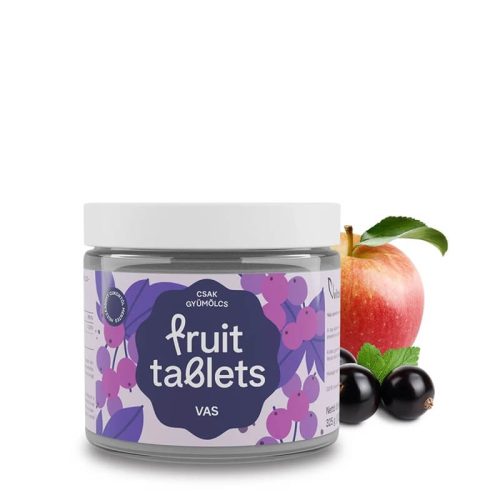 Vitaking Fruit Tablets Vas - 130 db gyümölcszselé tabletta