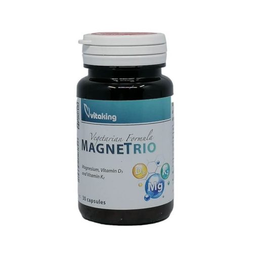 Vitaking MagneTrio - Magnézium biszglicinát + D3 + K2 vitamin komplex - 30 kapszula