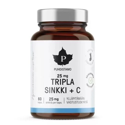 PUHDISTAMO TRIPLA CINK + C-VITAMIN 25 MG - 60 KAPSZULA